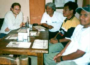 Vertreter von Promovio beim Besuch in Oaxaca: Treffen mit dem Vereinsvorstand von OIDHO 2003